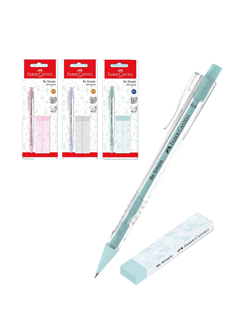 FABERCASTELL BE SIMPLE WRITING SET 0.5 + DUST FREE ERASER
